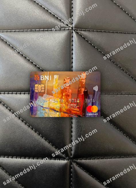 Indonesia bank Negara indonesia (BNI) mastercard photolook front